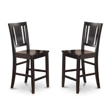 Elegant Counter Height Chairs – Wooden Bar Stools with Back, Black