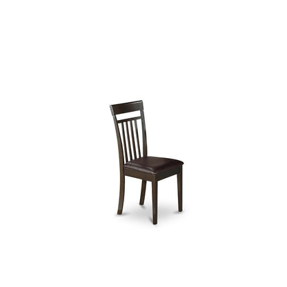 Elegant Wooden Dining Chairs – Slat Back Kitchen Chairs, Set of 2