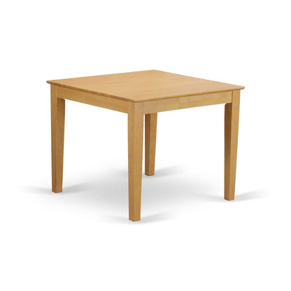 Square Dining Table, Oak Finish, Solid Wood, Mid Century Style