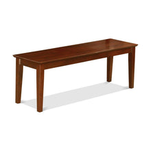 Dining Bench, Rectangular Seating, Mahogany Finish, Modern Four Straight Legs