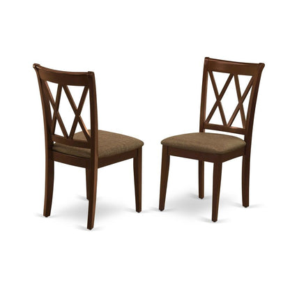 Solid Wood Small Dining Table for 2 with Chairs, Mahogany Brown Finish