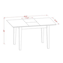 Rectangular Wood Dining Table, Buttermilk Cherry Finish, Expansion Leaf