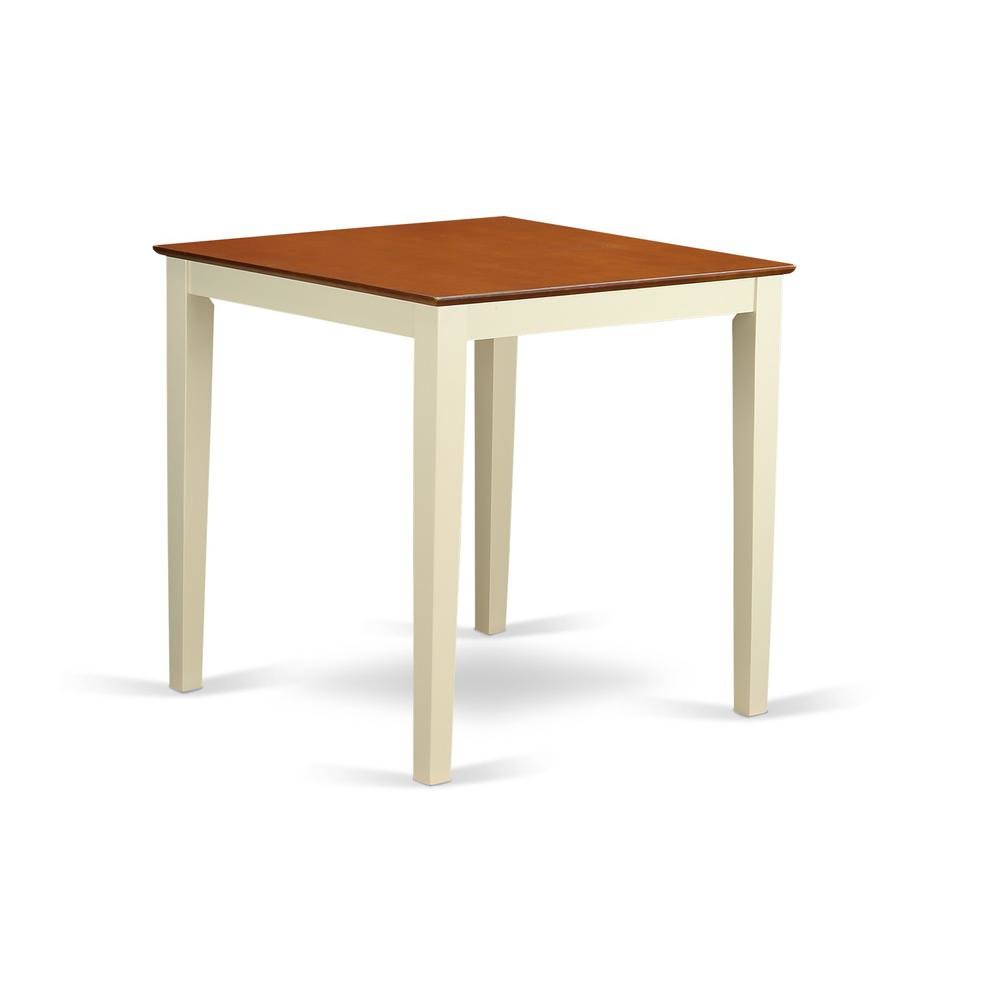 White Solid Wood 5 Piece Counter Height Dining Room Table Set for 4