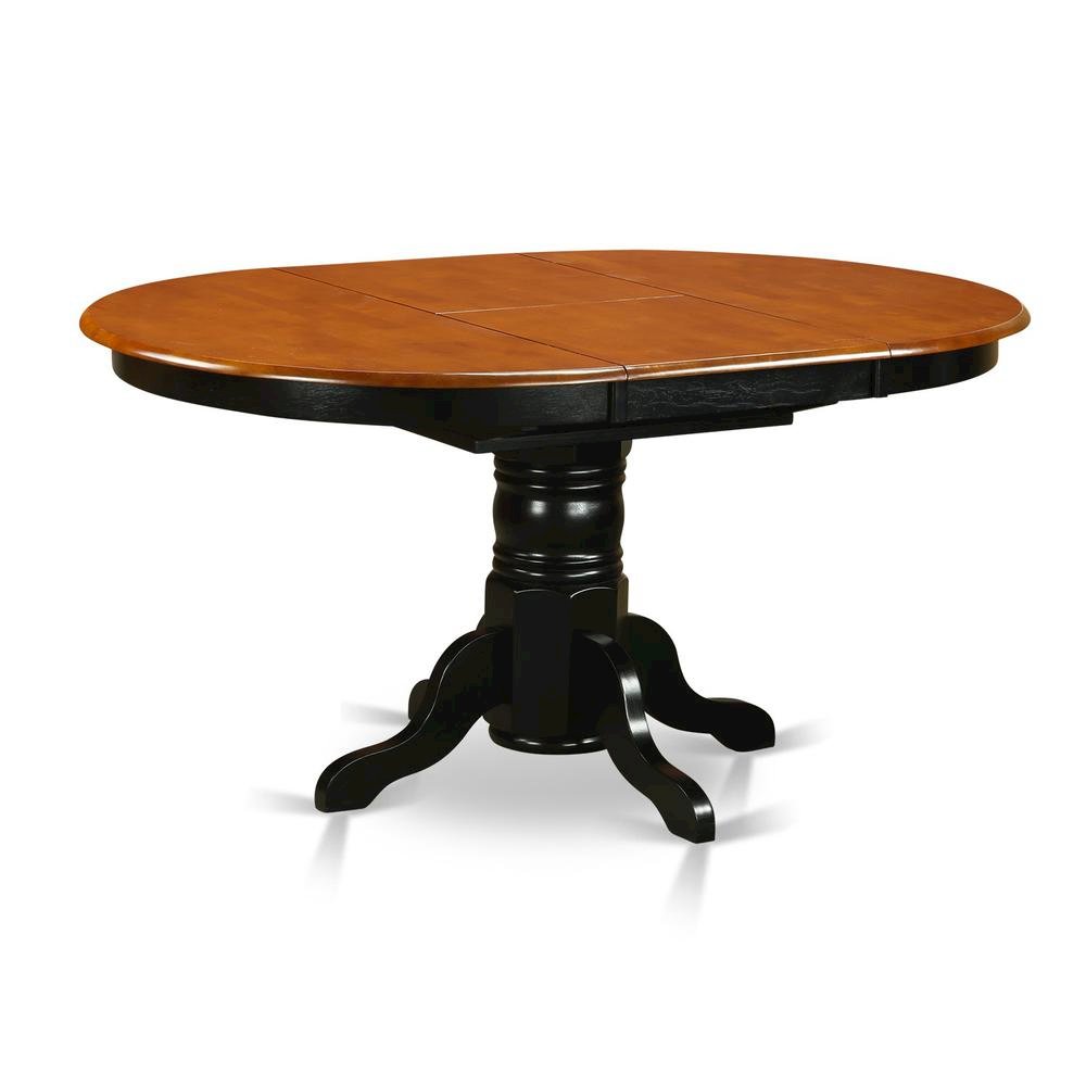 Black Oval Kitchen Table and Chairs, 7 Pc Dining Table Set for 6