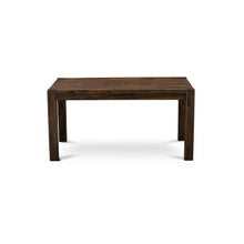 Rectangular Dining Table, Distressed Jacobean, Solid Wood, 60-Inch