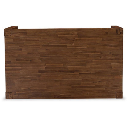 Rectangular Kitchen Table, Antique Walnut, Solid Wood, 60-Inch