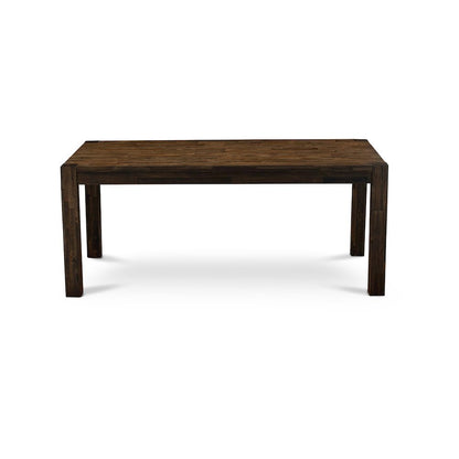 Rectangular Dining Table, Distressed Jacobean, Solid Wood, 72-Inch
