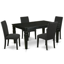 Elegant Black Dining Room Table Set – Kitchen Table and Chairs for 4