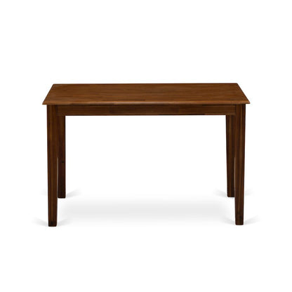 Walnut Rectangular Wood Dining Table, Modern 4-Leg Design, Kitchen Furniture