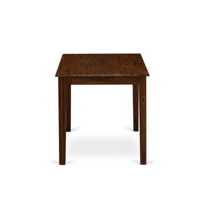 Walnut Rectangular Wood Dining Table, Modern 4-Leg Design, Kitchen Furniture