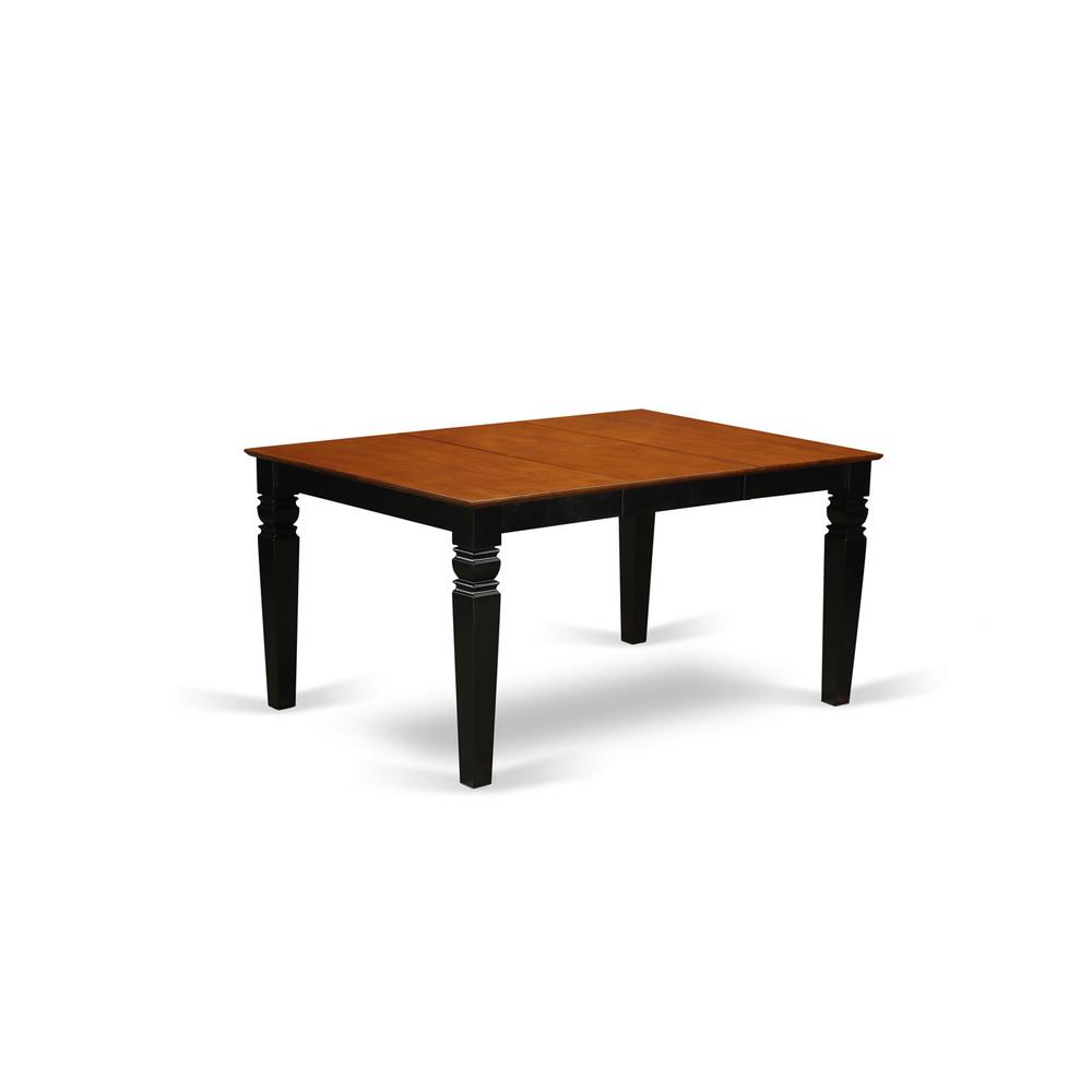 5  Pc  Dinette  set  with  a  Dining  Table  and  4  Wood  Dining  Chairs  in  Black