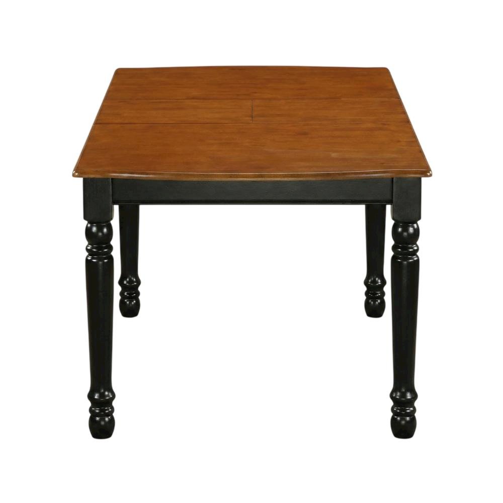 Wood Extendable Dining Table & Chairs 7-Piece Set, Black & Cherry
