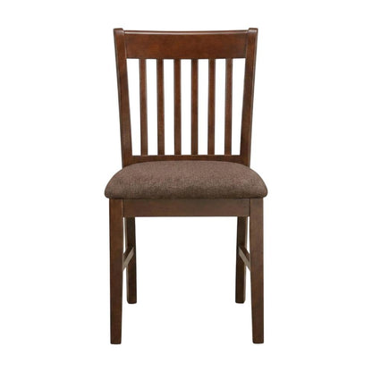 Wood Round Pedestal Dining Table & Chairs 5-Piece Set, Mahogany
