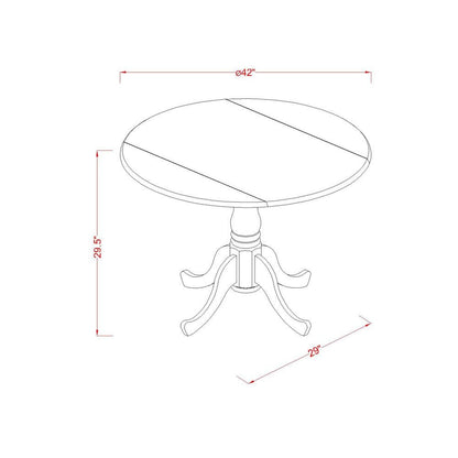 Dining Room Set Linen White, DLEN5-LWH-57