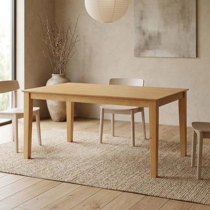 Elegant 60-Inch Solid Wood Dining Table – Farmhouse Kitchen Table