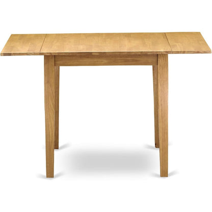 Solid Wood Drop Leaf Kitchen Table and Chairs for Small Dining Spaces