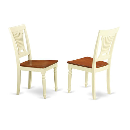7  Pc  Kitchen  table  set  with  a  Dining  Table  and  6  Wood  Kitchen  Chairs  in  Buttermilk  and  Cherry