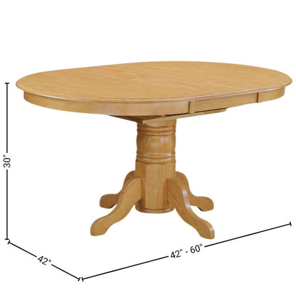 Oak Solid Wood 5 Pc Breakfast Nook Table Set, Chairs for Kitchen