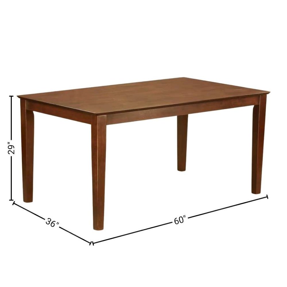 Solid Wood Dining Table with Chairs and Bench, Kitchen Set for 6 People