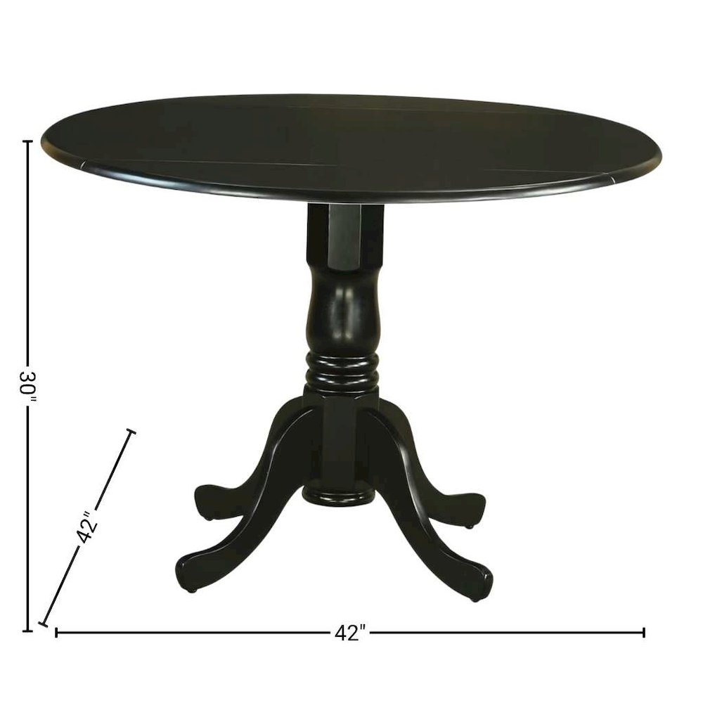 5 Piece Rubberwood Dining Room Table Set for 4 with Square Kitchen Table