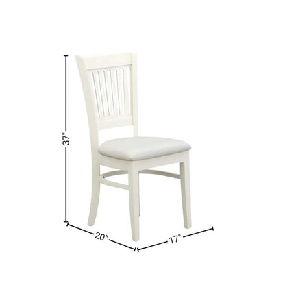 5 Piece Dining Table Set for 4 with White Kitchen Table and Chairs
