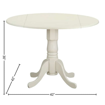 5 Piece Dining Table Set for 4 with White Kitchen Table and Chairs
