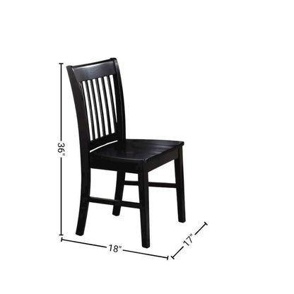 Solid Wood Black Kitchen Table and Chairs, 7 Piece Dining Set for 6