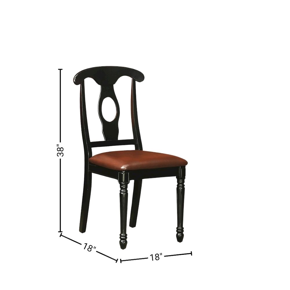 Black Oval Kitchen Table and Chairs, 7 Pc Dining Table Set for 6