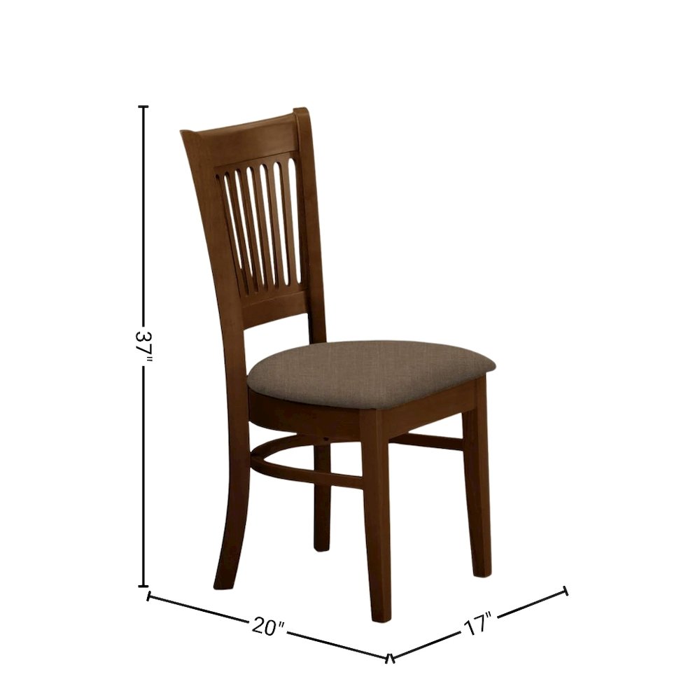 Solid Wood Dining Table Set for 6 with Chairs, 7 Pcs Kitchen Ensemble
