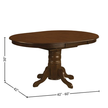 Solid Wood Dining Table Set for 6 with Chairs, 7 Pcs Kitchen Ensemble