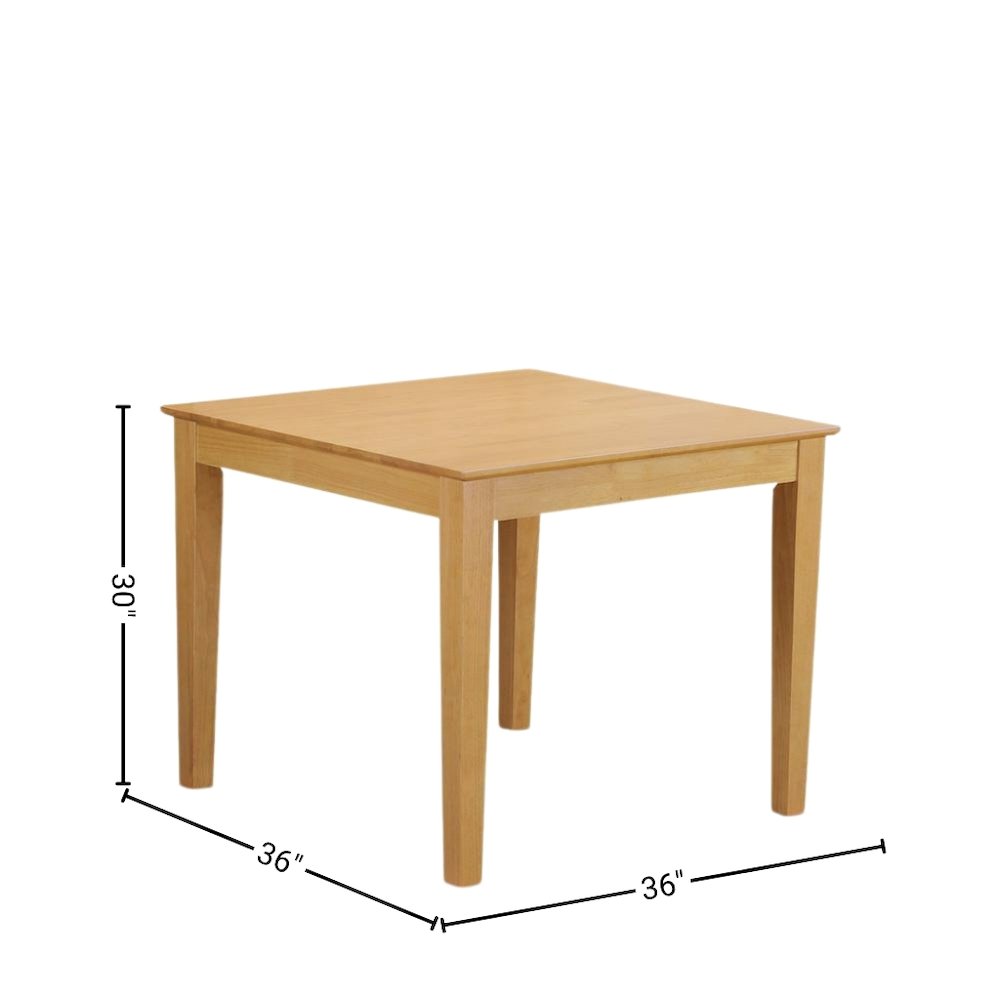 Brown Solid Wood 5 Piece Dining Table Set, Kitchen Table and Chairs