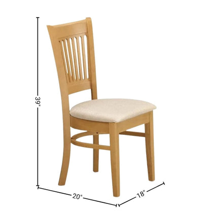 Brown Solid Wood 5 Piece Dining Table Set, Kitchen Table and Chairs