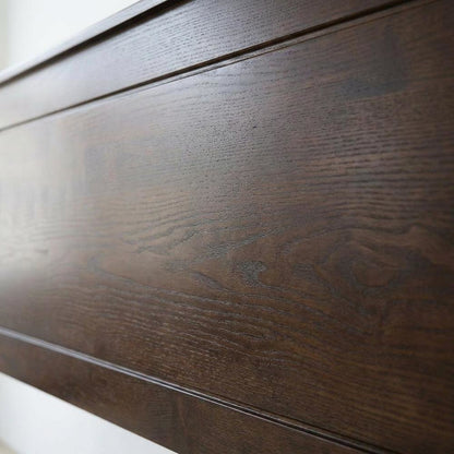 Solid Wood Platform Bed with Headboard, Traditional Queen Size