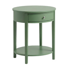 Clover Green Nightstand with Wooden Drawer and Sturdy Construction
