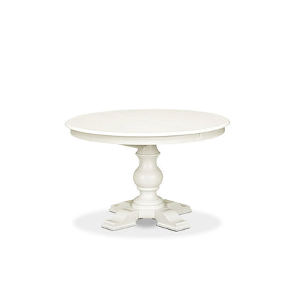7-Piece Modern Kitchen Table Set, Linen White