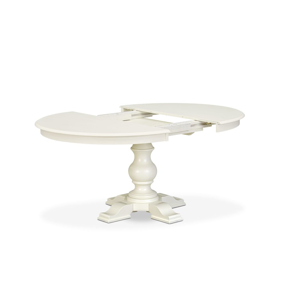 7-Piece Modern Kitchen Table Set, Linen White