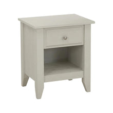 Small Night Stand with Modern Drawer and Sturdy Build in Butter Cream Finish