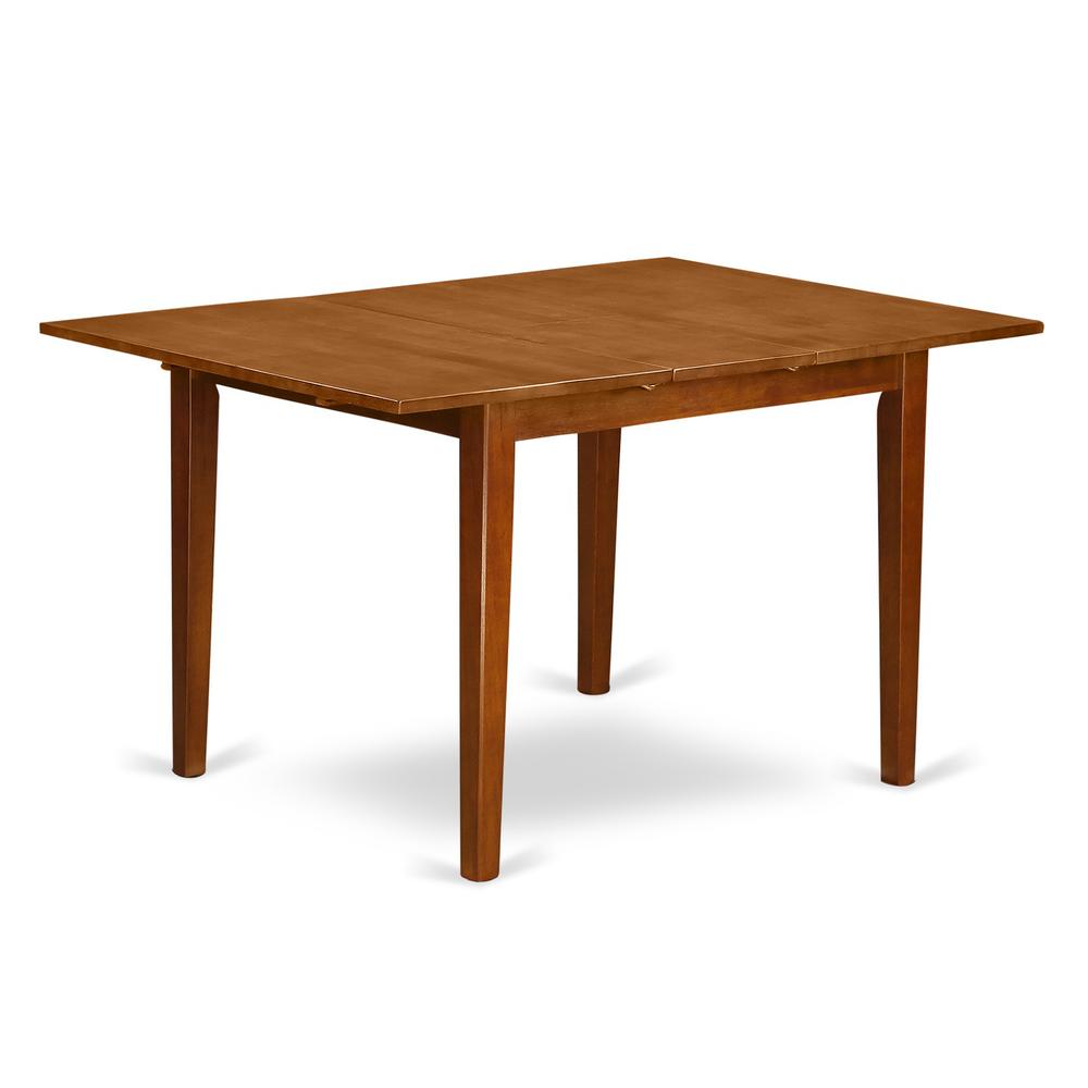 3  Pc  set  Milan  offering  Leaf  and  2  hard  wood  Kitchen  Chairs  in  Saddle  Brown  .