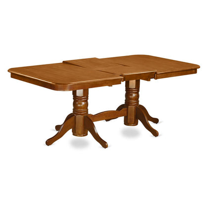 NAML5-SBR-C 5 Pc Dining room set Table with Leaf and 4 Dining Chairs