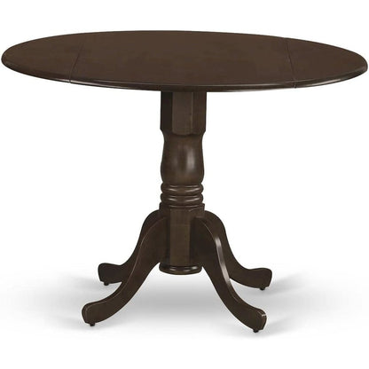 3-Piece Dining Set, Drop Leaf Table, 2 Microfiber Chairs, Espresso Finish