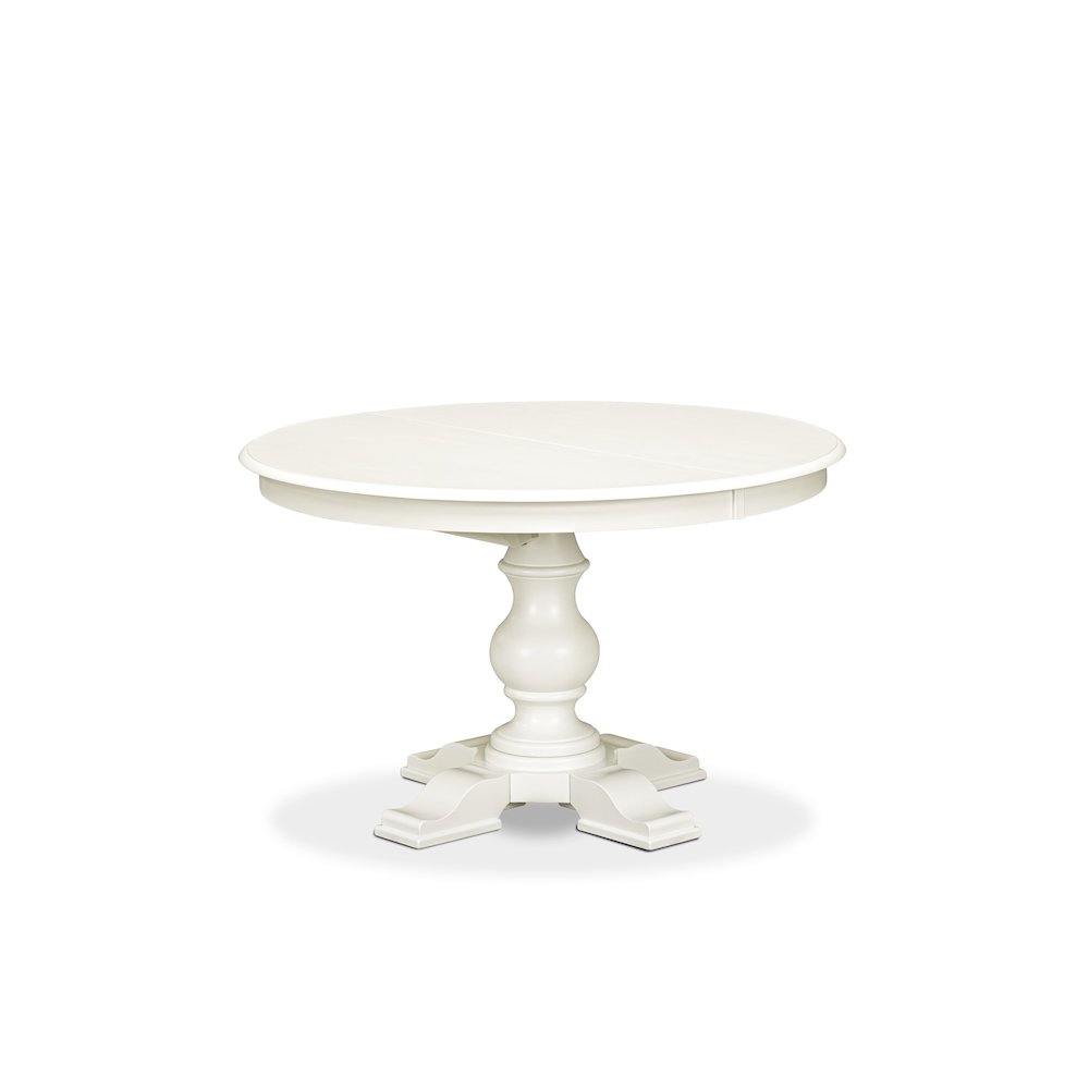 5-Piece Dining Room Table Set, Linen White