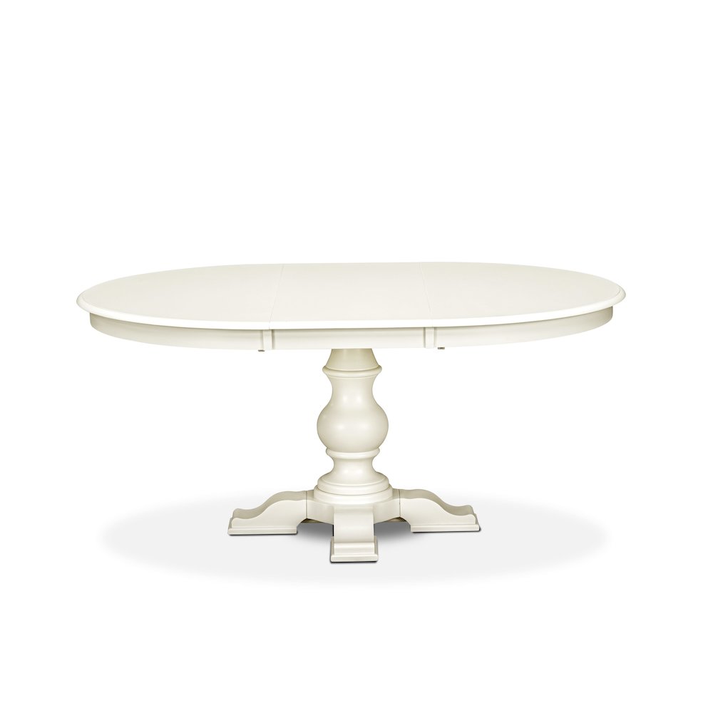 5-Piece Dining Room Table Set, Linen White