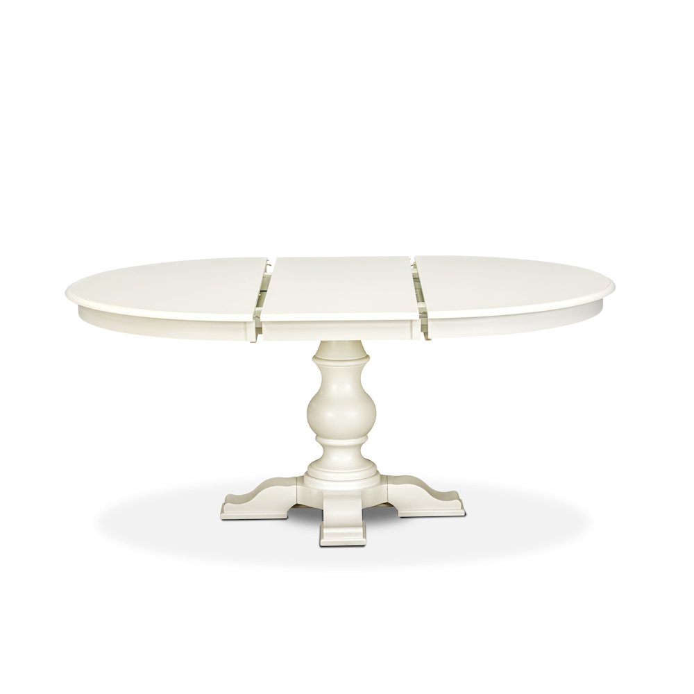 5-Piece Dining Room Table Set, Linen White