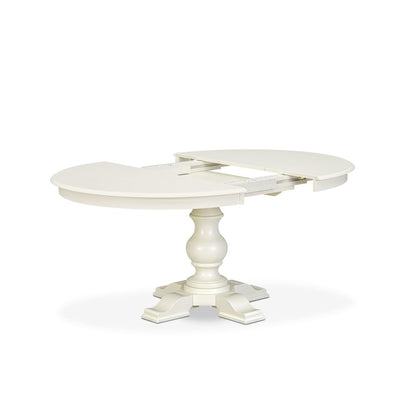 5-Piece Dining Room Table Set, Linen White