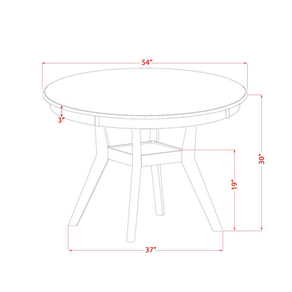 7-Piece Modern Dining Set Consist Of A Modern Table, 6 Grey Modern Dining Chair