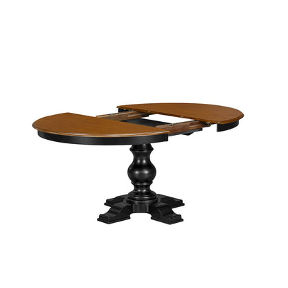 5-Piece Dinner Table Set, Black & Cherry