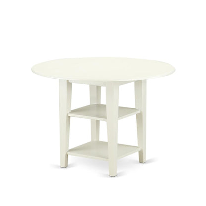 Dining Room Set Linen White, SUDO5-LWH-W