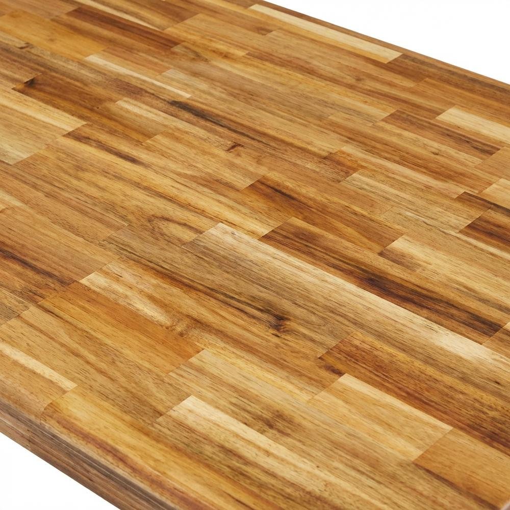 Rectangular Dinner Table, Natural Finish Wood, Small 4-Leg Kitchen Dinette