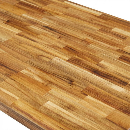 Rectangular Dinner Table, Natural Finish Wood, Small 4-Leg Kitchen Dinette