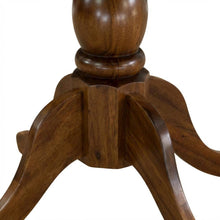 36 Inch Round Wood Dining Table in Walnut – Solid Pedestal Kitchen Table